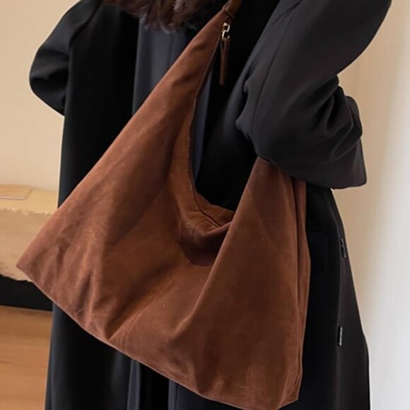 Slouchy Suede Shoulder Bags For Women Underarm Bag Womens Tote Bag Work Purses C - Picture 2 of 6